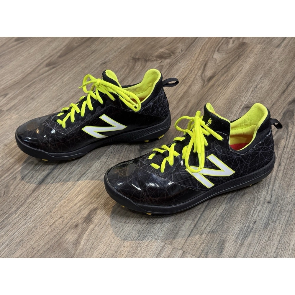 New Balance Cleats Youth 6 Black Lindor Elite Baseball Molded Neon Low Top